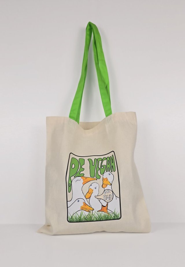 Torba shopperka - BE VEGAN - gęsi