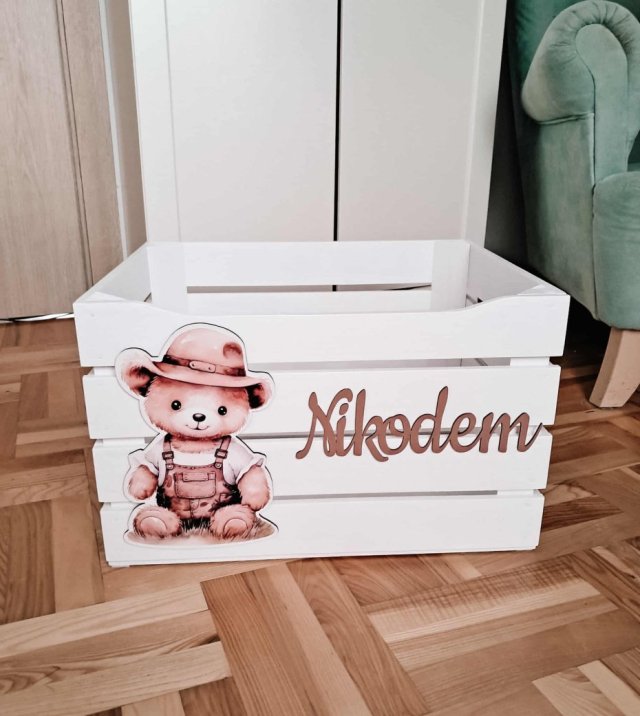 POJEMNIK NA ZABAWKI skrzynia na zabawki prezent meble dziecięce