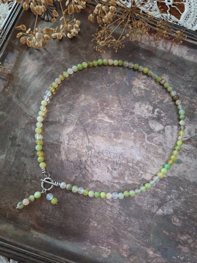 Choker agat zielony