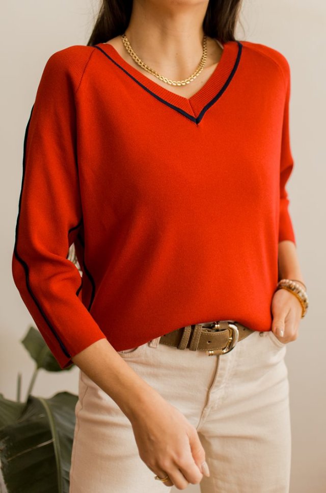 Czerwony sweter S