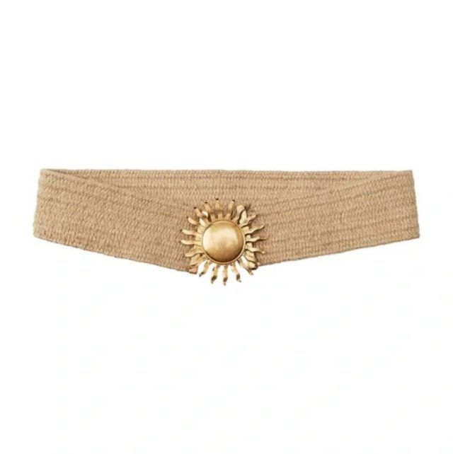 ZARA - PASEK BOHO - SŁOŃCE - 80