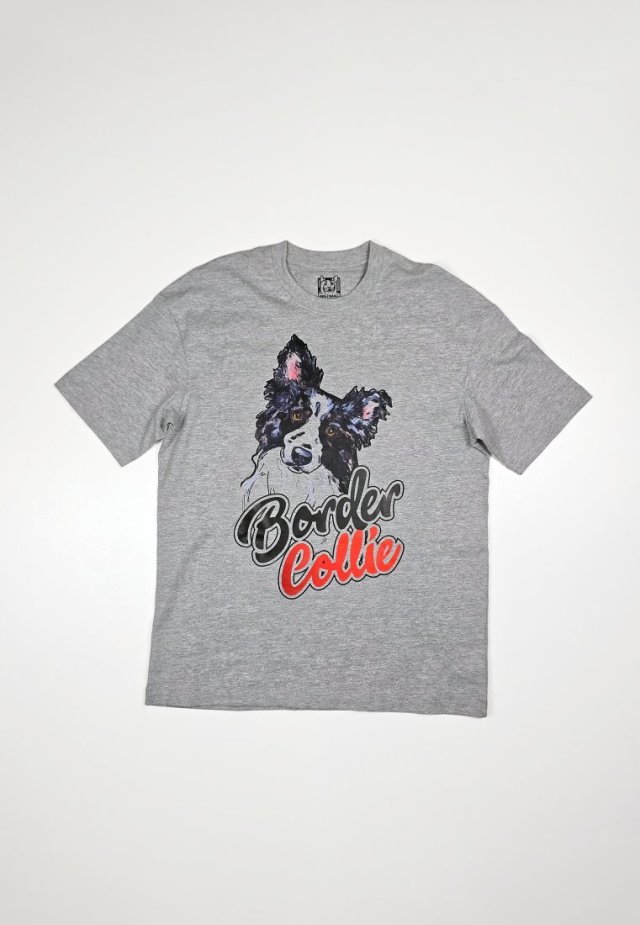 T-shirt - PIES BORDER COLLIE - unisex / small - SZARA