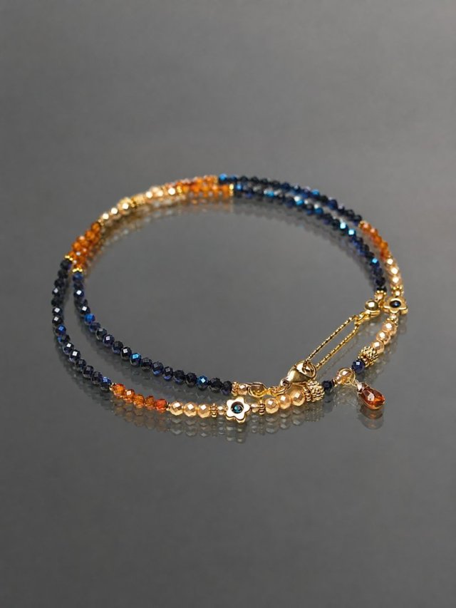 Spinel i granaty /choker/ 11.03.25 naszyjnik - Szlachetna kolekcja