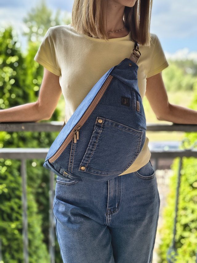 upcyklingowa jeansowa nerka XXL