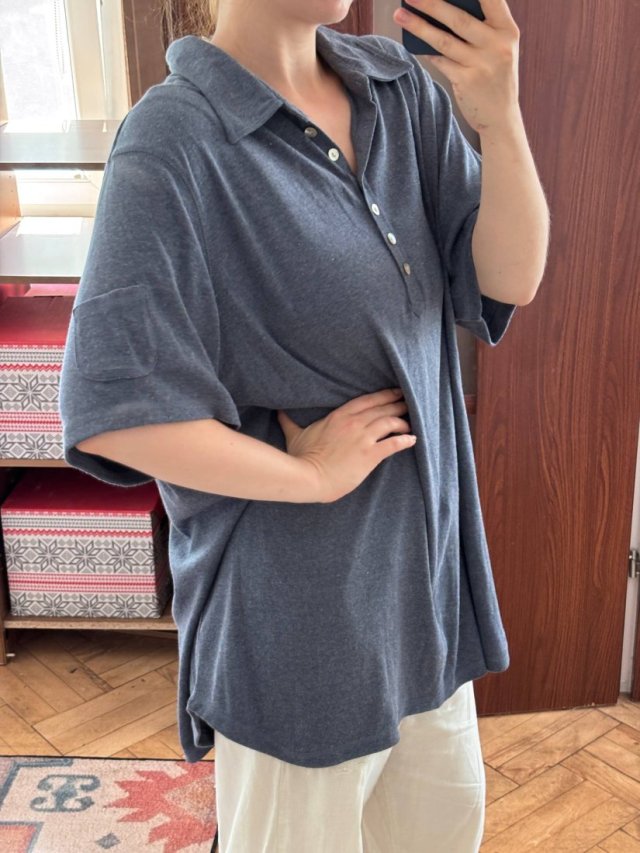 Szara koszulka polo Avenue 30/32 Plus Size krótki rękaw 9XL / 58 / 30