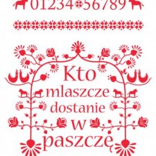 Plakat Kto mlaszcze dostanie w paszczę A3