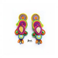Bajkowe klipsy soutache
