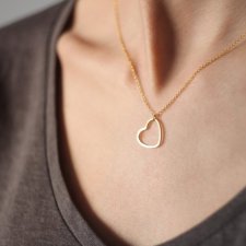 16k Gold Plated Open Heart Necklace #2