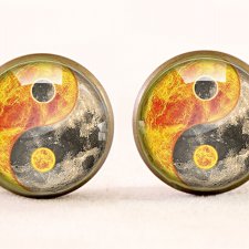 Yin Yang 0746 - kolczyki sztyfty - Egginegg