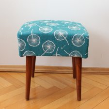 Turkusowy taboret PRL