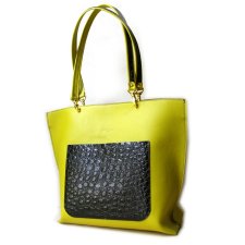 Shopper limonka i croco