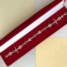 ❤ Magiczna dla kobiety - KAMIEŃ KSIĘŻYCOWY ❤ Bransoleta srebrna 925 ❤ Bardzo ciekawa