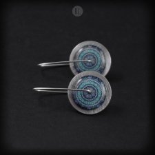 Circles Mini Light Ocean Mandala krótkie kolczyki