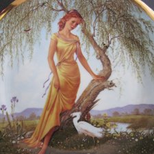 SUMMER -THE SEASONS OF THE YEAR By Charlotte  Sternberg - Duży 27 cm średnicy porcelanowy talerz