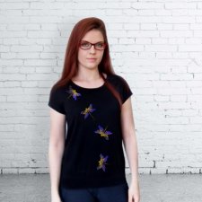 wygodna bawełna malowana s-xxl - ważki