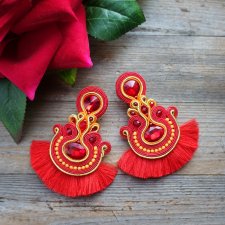 Tancerki Flamenco klipsy soutache
