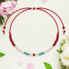 Bransoletka Minimal - Autumn Dark Red