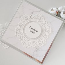 Zaproszenie ślubne - marmurek