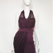 8/36  Miss Selfridge Śliwkowa sukienka ZIP