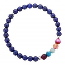 Bransoletka męska - lapis lazuli, agat /2155/