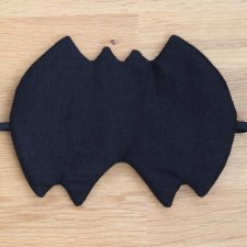 Maska z lnu do spania, opaska na oczy regulowana, nietoperz batmask