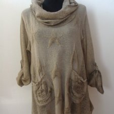 MADE IN ITALY * - ASYMETRYCZNY SWETER