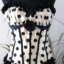 Polka Dot Gorset Vintage gorset, roz 40 EUR, UK 12, US 10