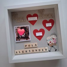 Dzień Babci i Dziadka, prezent, ramka 3D