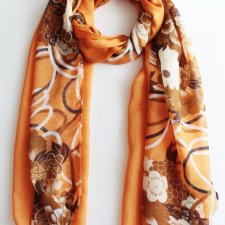 lekki szal vintage wzory printy