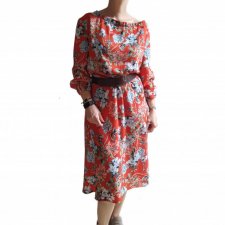 H&M czerwona kwiaty sukienka M 38 piękna