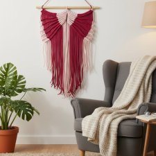 Makrama skrzydła dekoracja ścienna w stylu boho MS0106