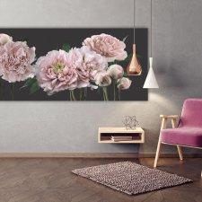 Obraz na płotnie do salonu - KWIATY PIWONII 147x60cm 03184