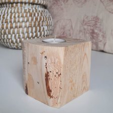 Zapach Lasu - Drewniany Świecznik