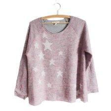 sweter ESPRIT  wełna moher świąteczny zimowy wzór gwiazdki