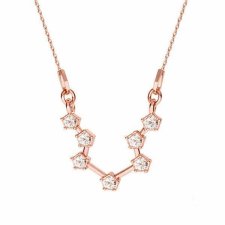 GWIAZDOZBIÓR WODNIK - różowe złoto, Swarovski