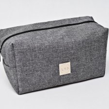 Kosmetyczka męska, duża męska kosmetyczka podróżna, saszetka etui organizer szara