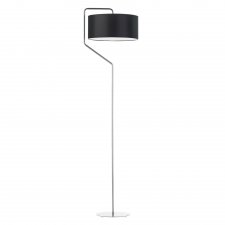 Czarna lampa stojąca podłogowa z abażurem TESALLIA