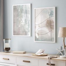 ZESTAW PLAKATÓW 2cz 40x50 cm Pastelowe abstrakcje