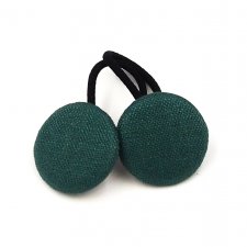 Gumeczki do włosów zielone lniane Linen Green