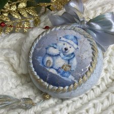 Bombka, bombki choinkowe, ręcznie robione decoupage