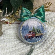 Bombka, bombki choinkowe, ręcznie robione decoupage