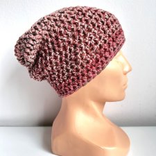 Czapka wełniana 100% Baby Merino Multicolor 4 Unikat - od ręki