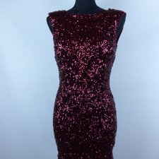 New Look bordowa sukienka mini cekiny 8 / 34