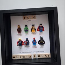 Ramka z superbohaterami- dzień ojca, dzień chłopka, walentynki, urodziny