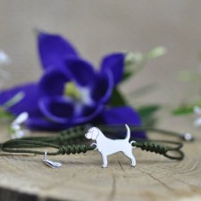 Beagle - bransoletka z psem, srebro 925