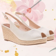 Espadryle satynowe, Espadryle na koturnie - rozm. 39
