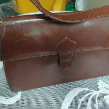 Torebka skóra naturalna prawdziwy vintage lata 50-te