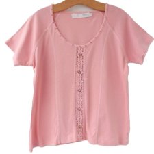 bluzka vintage z koralikami bawełna NowOn