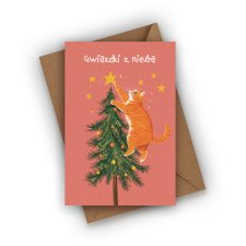 KARTKA ŚWIĄTECZNA- GWIAZDKI Z NIEBA