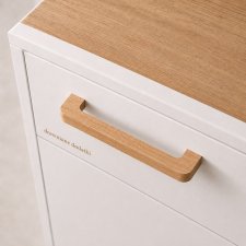 Uchwyt do mebli, drewniany, z drewna, dąb rozstaw 320mm, klasyczny do mebli kuchennych, do szafy, dębowe z litego drewna